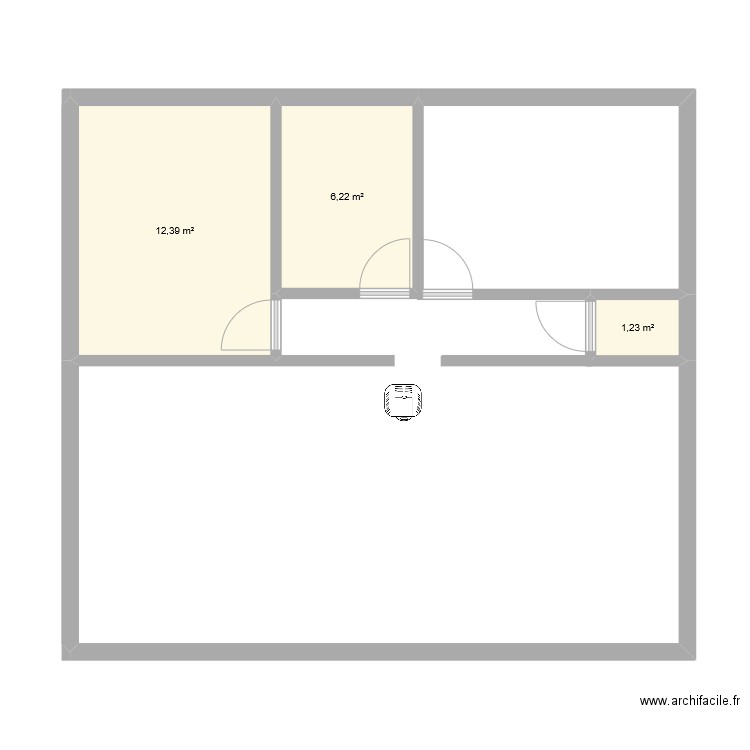 test jp. Plan de 3 pièces et 20 m2