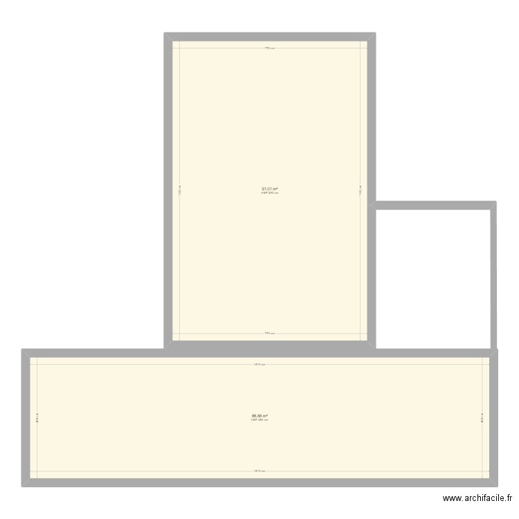 Projet Plans Intérieurs Boo1. Plan de 2 pièces et 178 m2