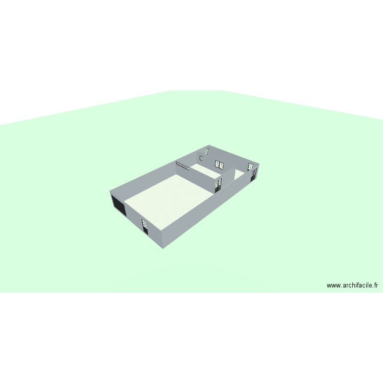 Lab. Plan de 2 pièces et 191 m2