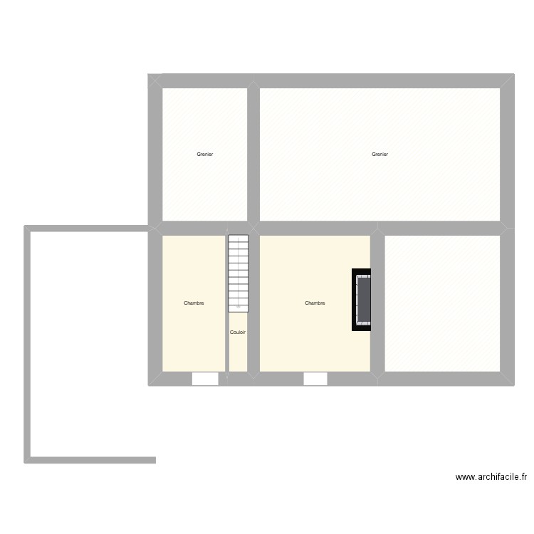 ETG Biran. Plan de 6 pièces et 120 m2