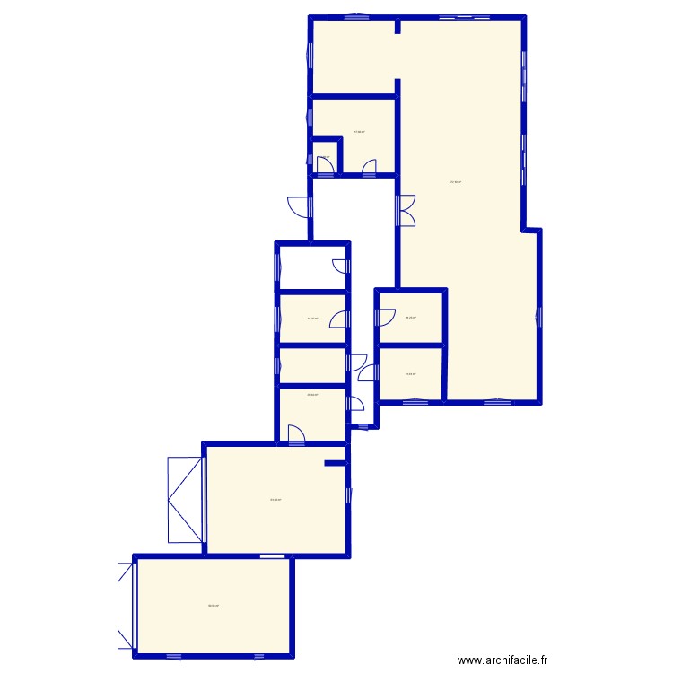 essai. Plan de 9 pièces et 350 m2