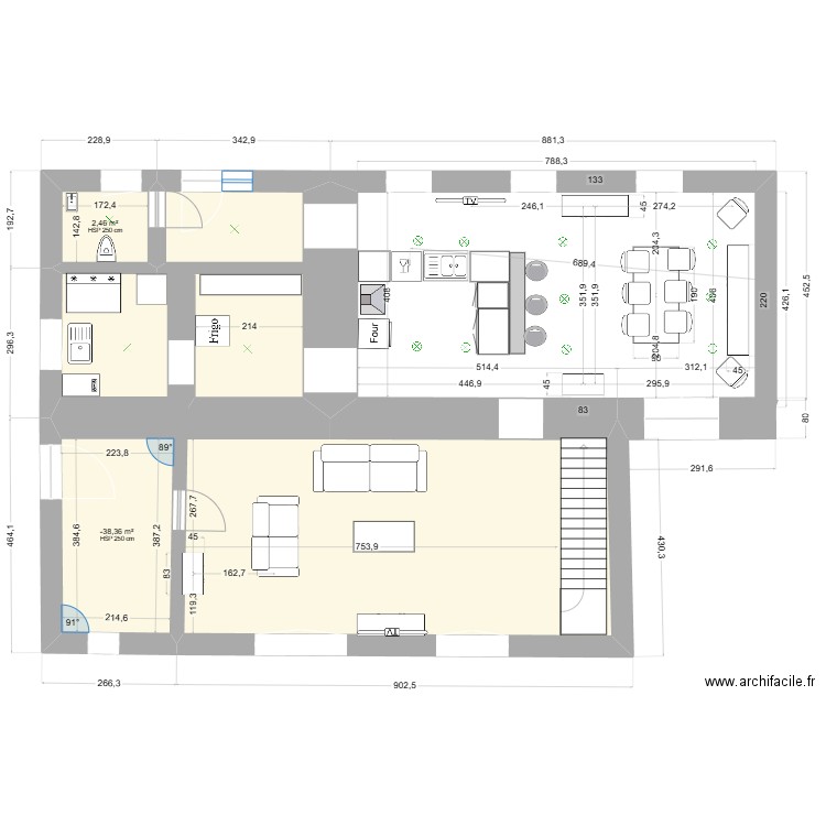 Claude Scohier ( particulier )2. Plan de 7 pièces et 105 m2