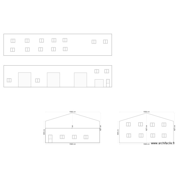 ECURIE facade. Plan de 0 pièce et 0 m2