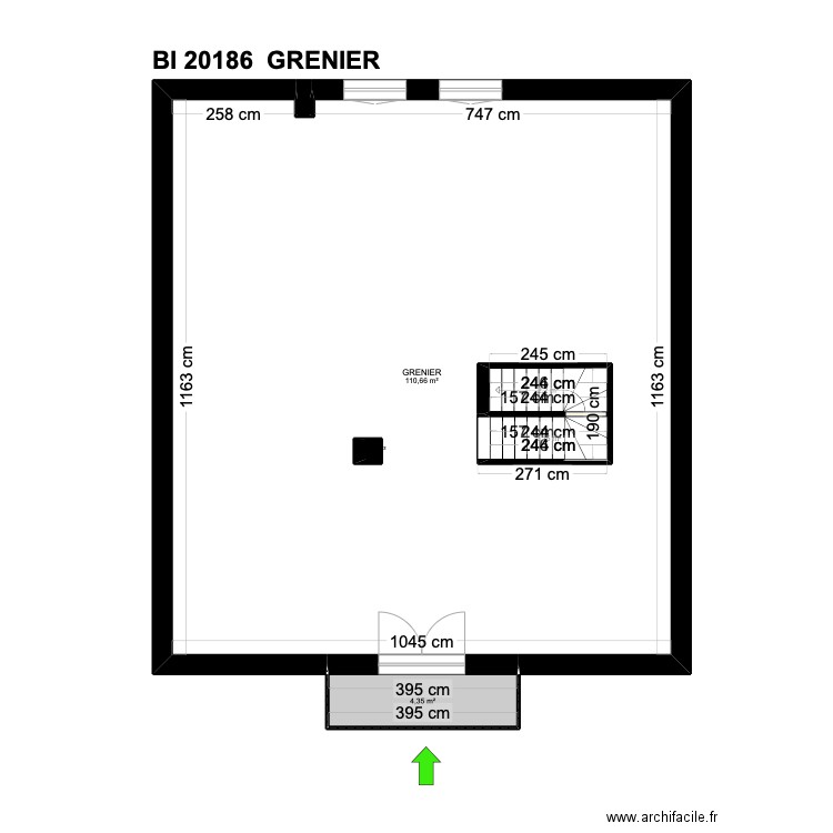 BI 20186. Plan de 38 pièces et 417 m2