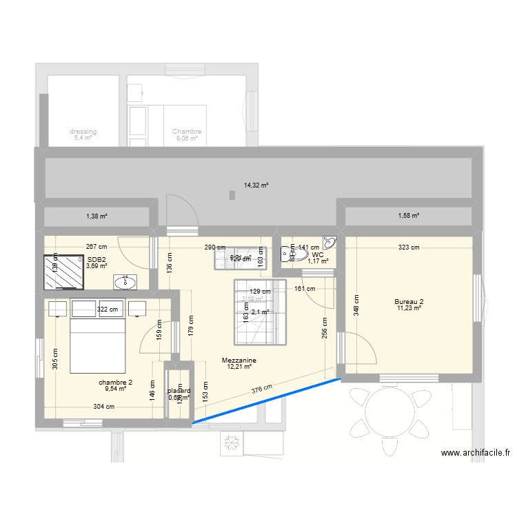 maisonP_AV3. Plan de 20 pièces et 161 m2