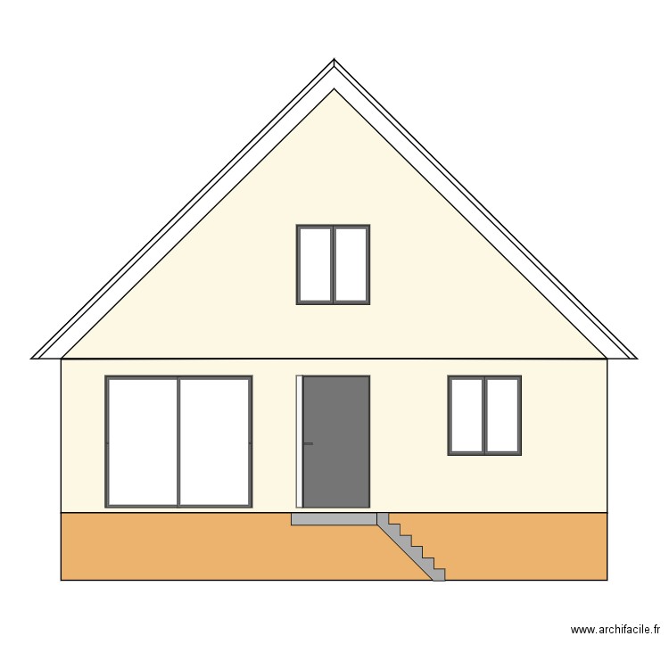 Façade projeté est. Plan de 0 pièce et 0 m2