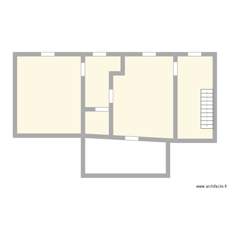 Gaffard 2. Plan de 4 pièces et 65 m2