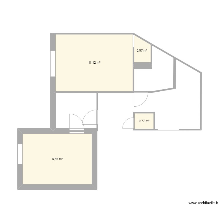 maison alfort. Plan de 4 pièces et 22 m2