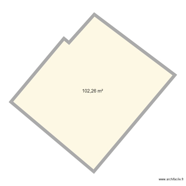 GUE BOULIAGA. Plan de 1 pièce et 102 m2