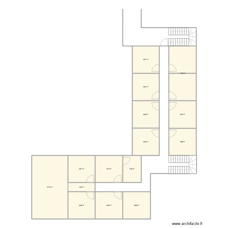 apc boumerdes . Plan de 15 pièces et 149 m2