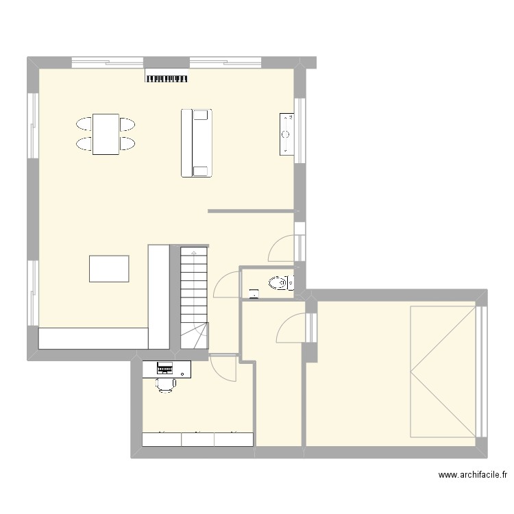 Maison. Plan de 4 pièces et 102 m2