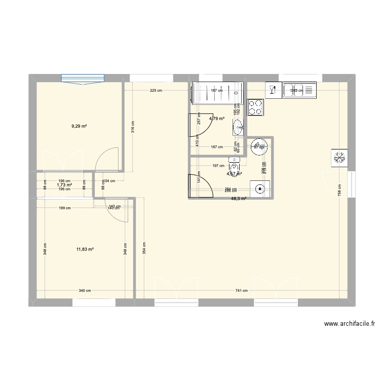 Maison Servon. Plan de 6 pièces et 81 m2