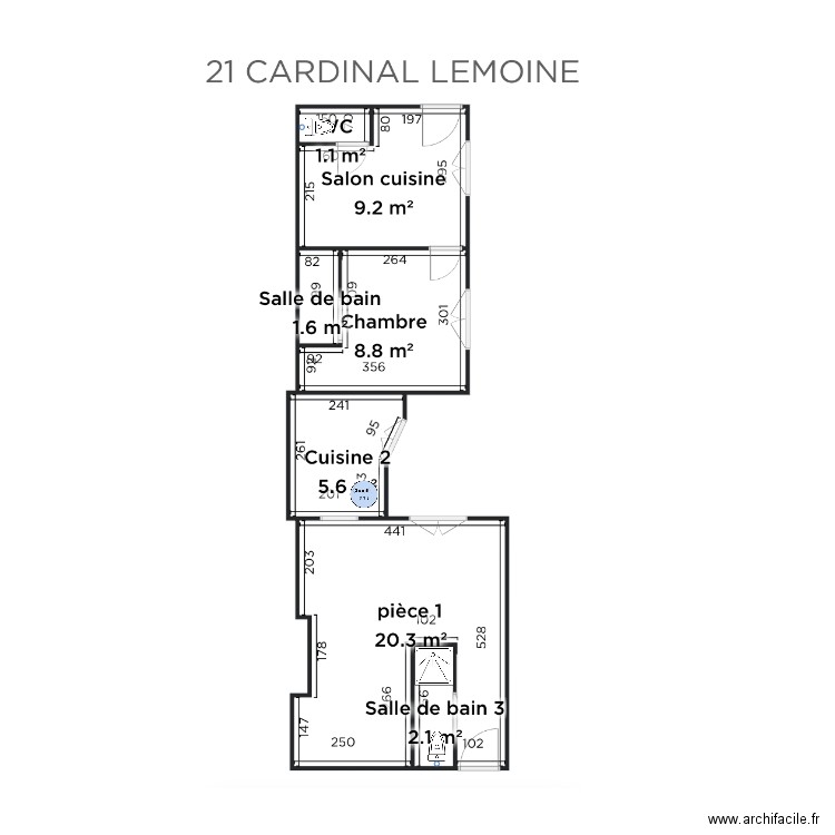 CARDINAL. Plan de 0 pièce et 0 m2