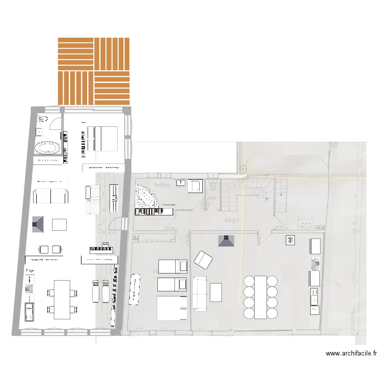 Loft sur garage v 4.2. Plan de 0 pièce et 0 m2