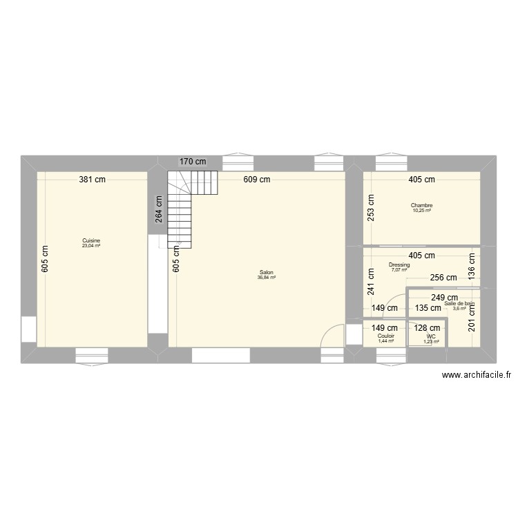 Maison Luant Enzo cote . Plan de 7 pièces et 83 m2