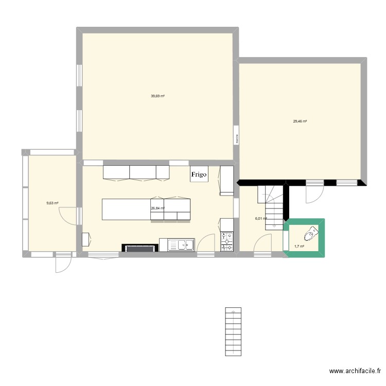 sonnac BASE COTE OK. Plan de 6 pièces et 113 m2