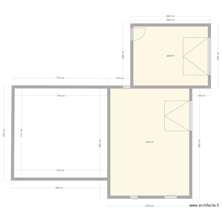 Home 4 cedres. Plan de 2 pièces et 83 m2