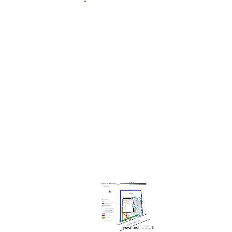 plan de masse. Plan de 1 pièce et 41 m2