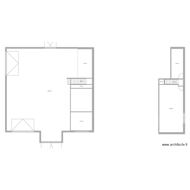 SVVF1. Plan de 9 pièces et 282 m2