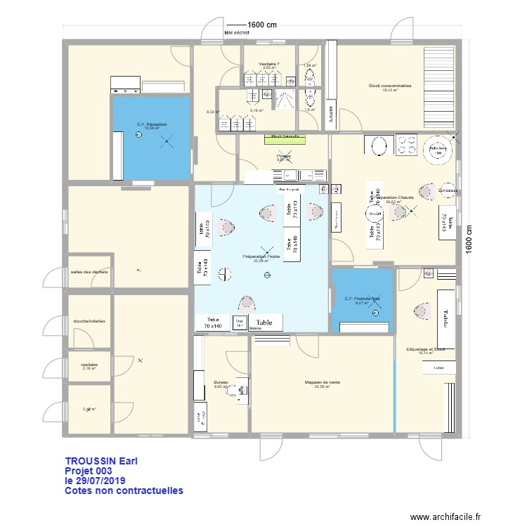 clement. Plan de 19 pièces et 231 m2