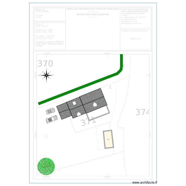 MAISON TRELAT. Plan de 2 pièces et 27 m2