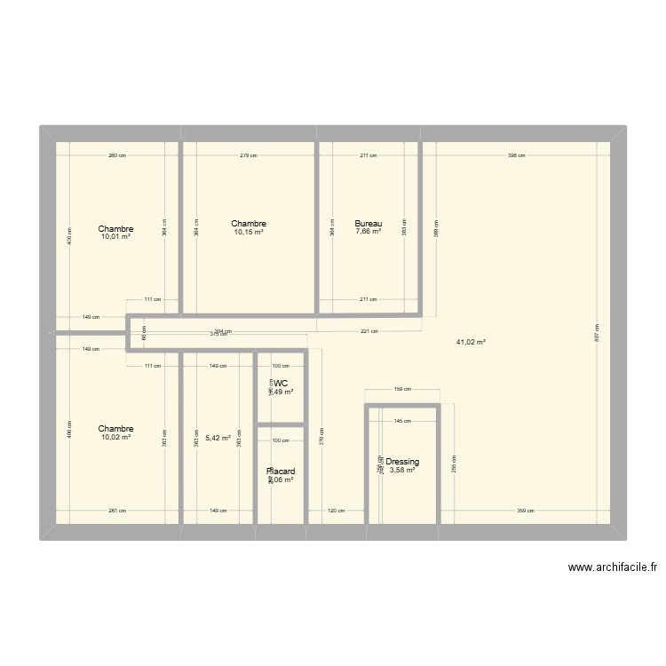 Plan 1 22/02/25. Plan de 9 pièces et 91 m2