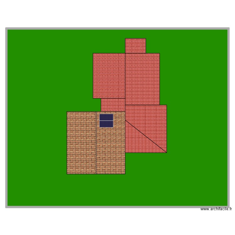 toiture Solaire. Plan de 1 pièce et 938 m2