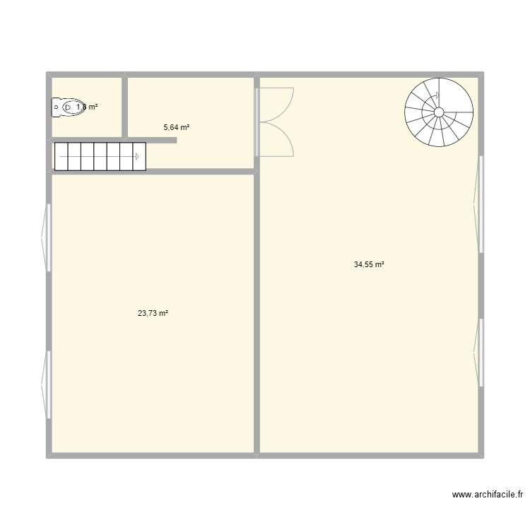 PLAN 1ER - JACQUART. Plan de 4 pièces et 66 m2