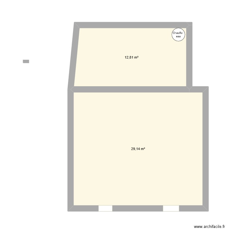 1er exercice. Plan de 2 pièces et 42 m2