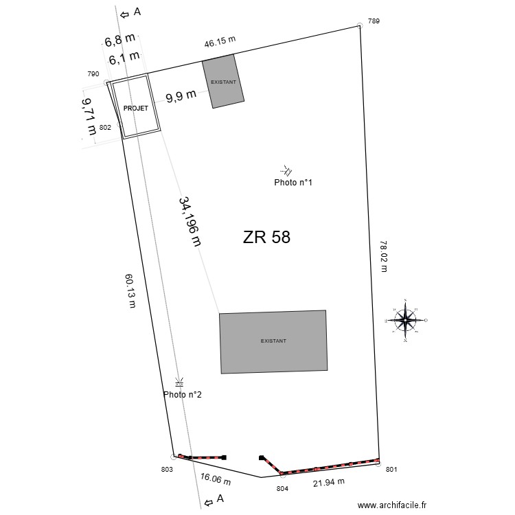 PLAN TERRAIN DE MASSE ET TOITURE. Plan de 0 pièce et 0 m2