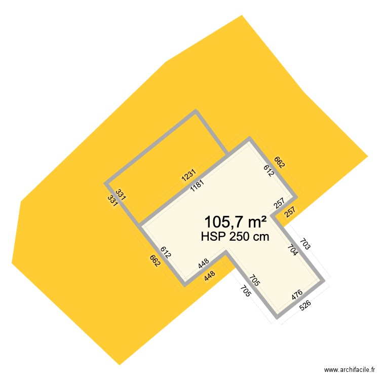 Extension Grangette Orientation Cadastre v2. Plan de 1 pièce et 106 m2