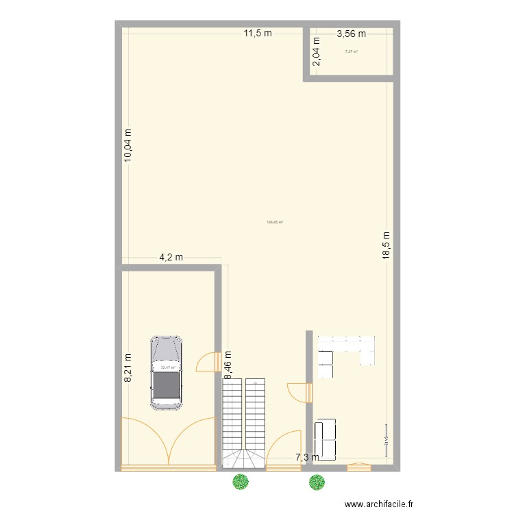 planziouche. Plan de 3 pièces et 217 m2