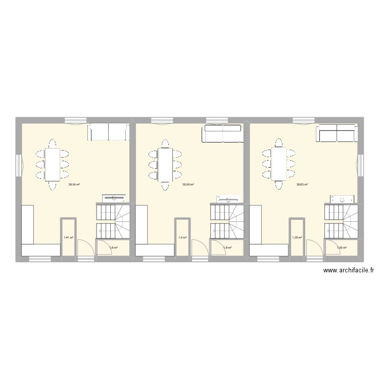 cucuron rdc. Plan de 9 pièces et 125 m2