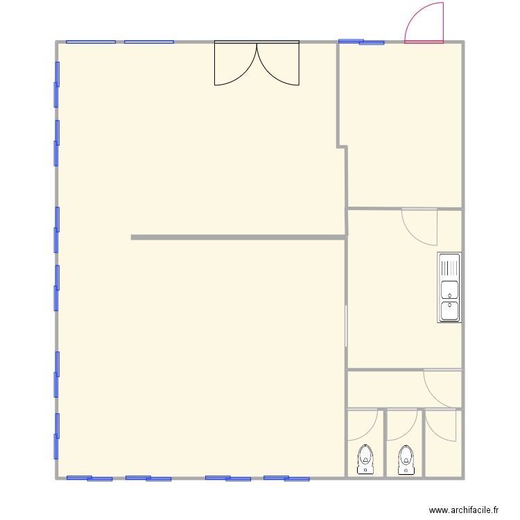 patiss. Plan de 6 pièces et 99 m2