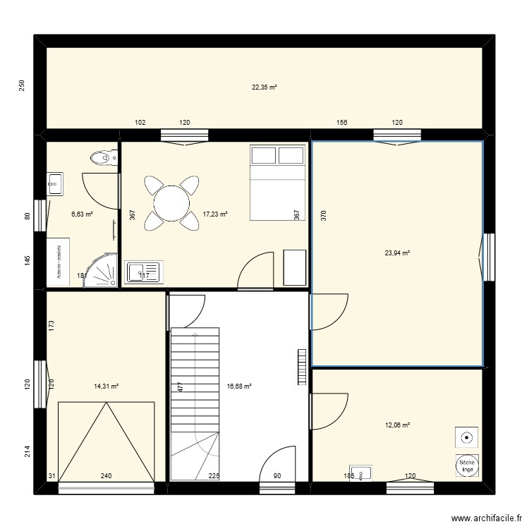 Plan définitif 4. Plan de 14 pièces et 227 m2