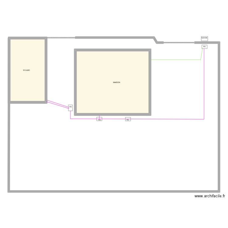 MAISON MARTIGUES. Plan de 2 pièces et 85 m2