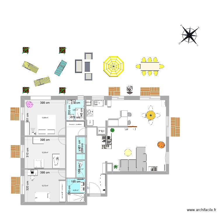 Appart Chamalières . Plan de 8 pièces et 50 m2