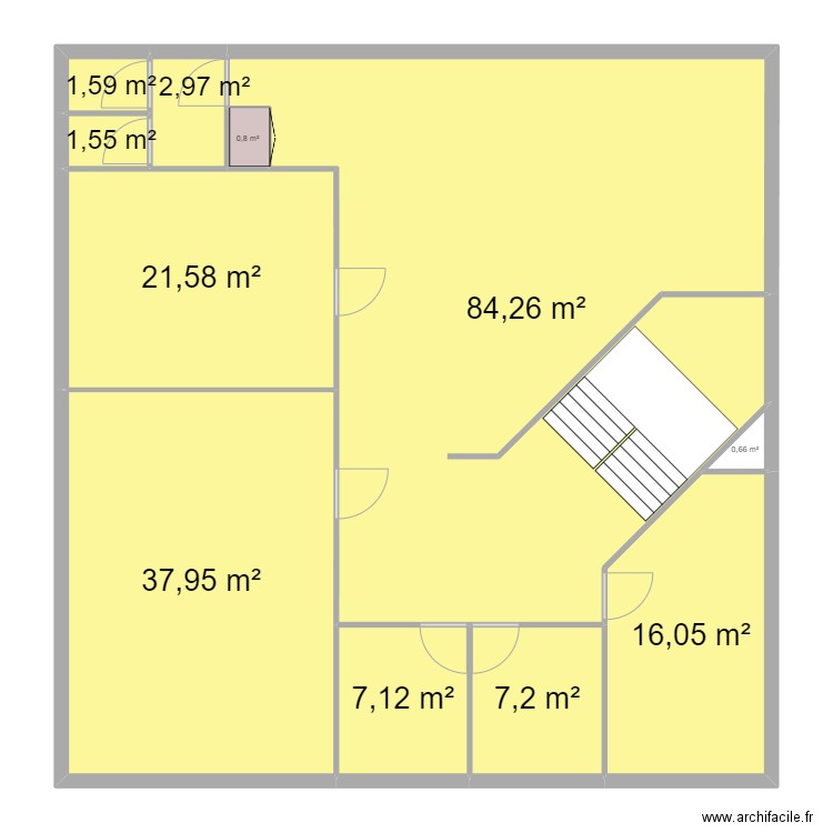 OHM R+2 V m² seul. Plan de 11 pièces et 182 m2