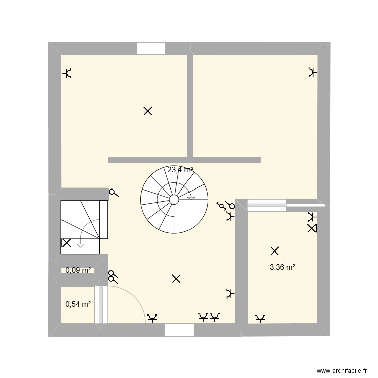 Appartement Uccle 3 . Plan de 5 pièces et 32 m2