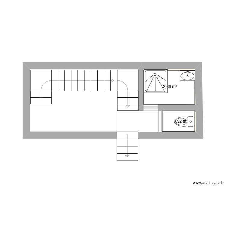 AMENAGEMENT REMISE. Plan de 2 pièces et 4 m2