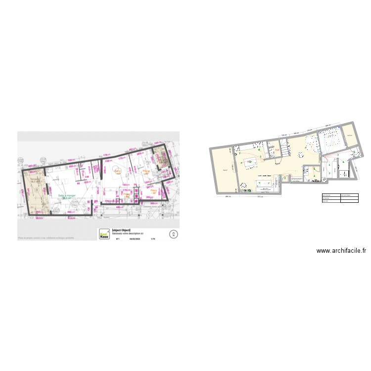 Lapin Blanc - Plan Electrique - v1. Plan de 3 pièces et 78 m2