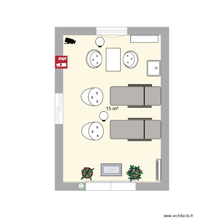 radmila. Plan de 1 pièce et 15 m2