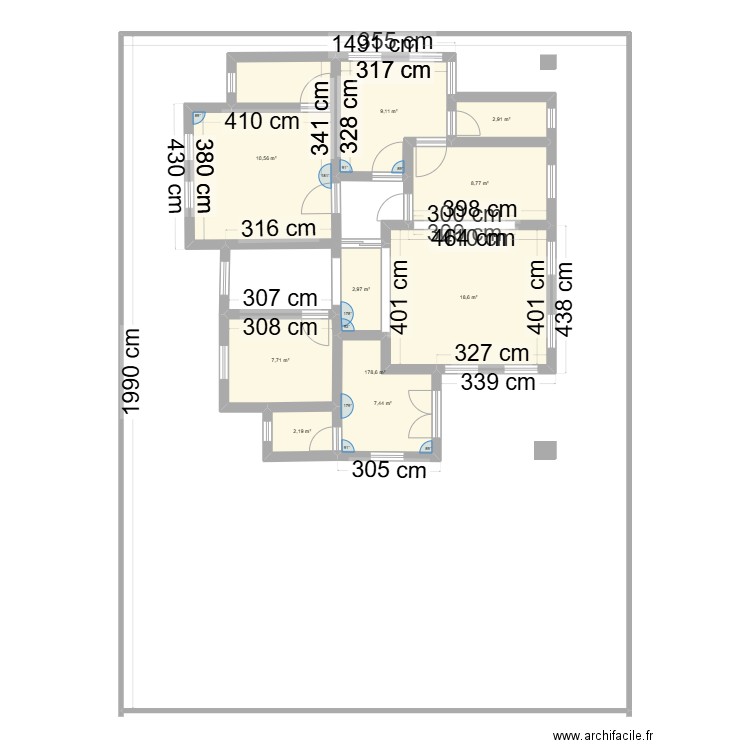 PL2. Plan de 10 pièces et 375 m2