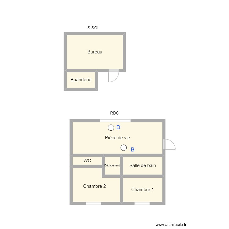 2410 GAILLARD. Plan de 8 pièces et 14 m2