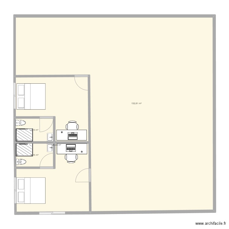 MAISON TUAURU. Plan de 4 pièces et 178 m2