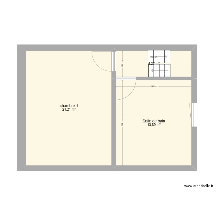 leuvenselaan 1. Plan de 3 pièces et 39 m2