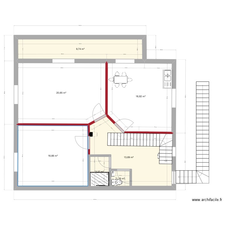 ighalden 3. Plan de 7 pièces et 86 m2