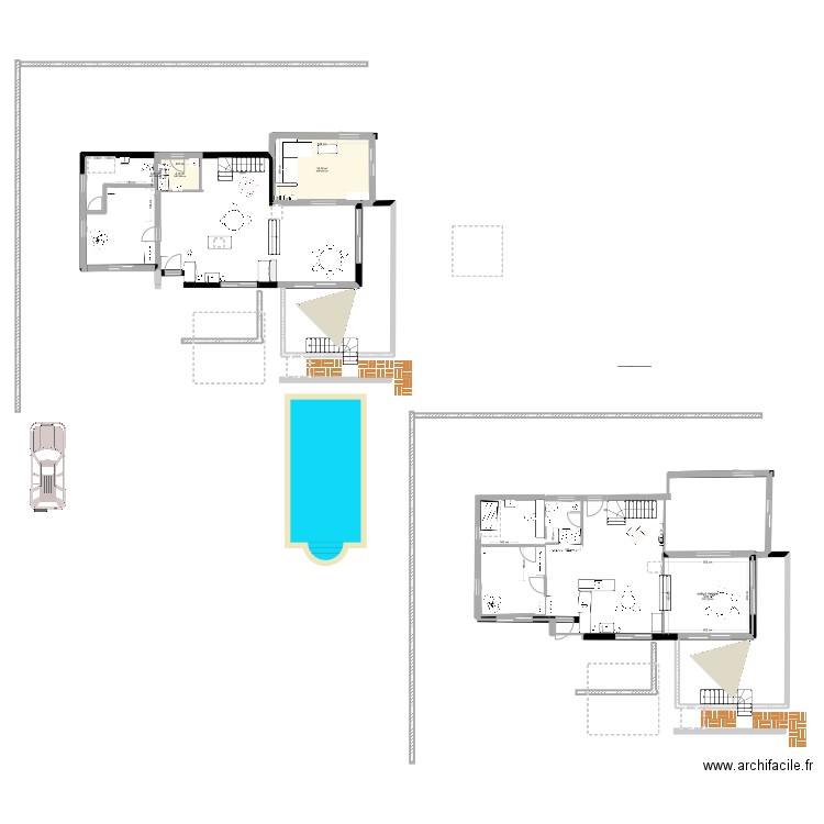 anne. Plan de 16 pièces et 205 m2