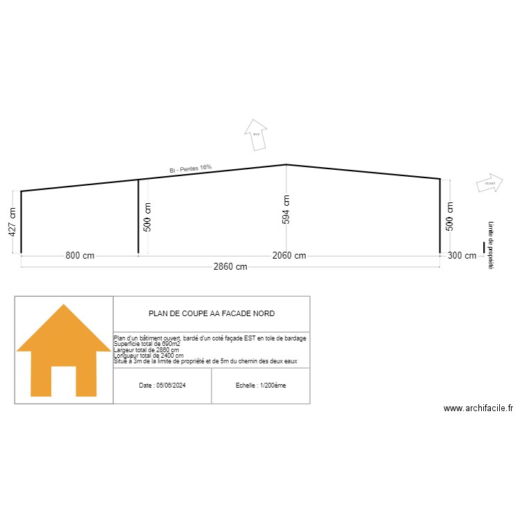 PLAN COUPE AA MANEGE. Plan de 0 pièce et 0 m2