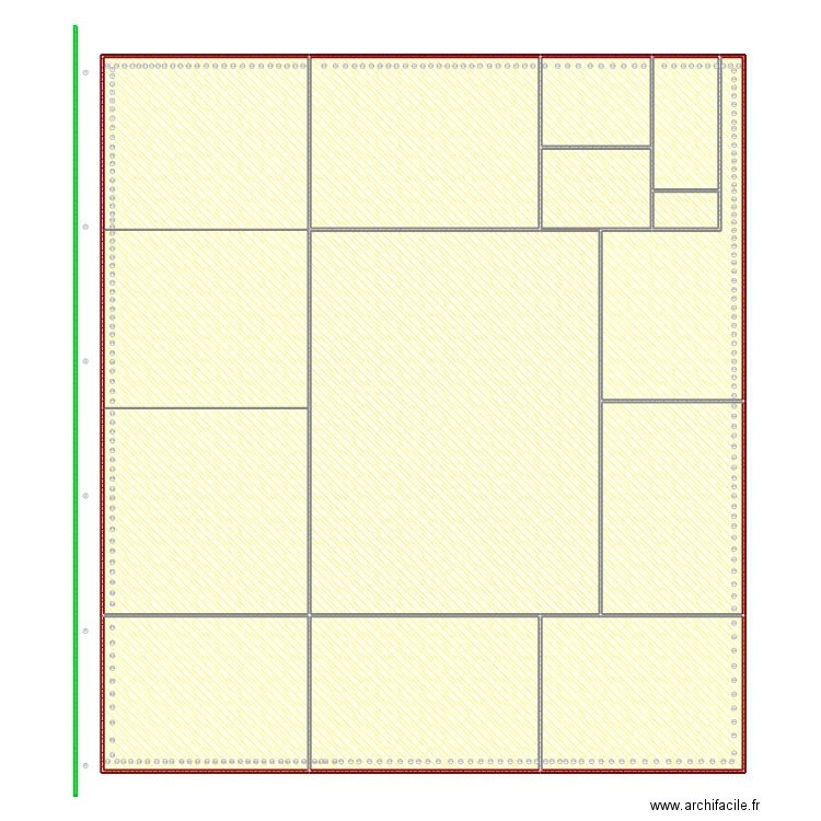 idla. Plan de 14 pièces et 680 m2